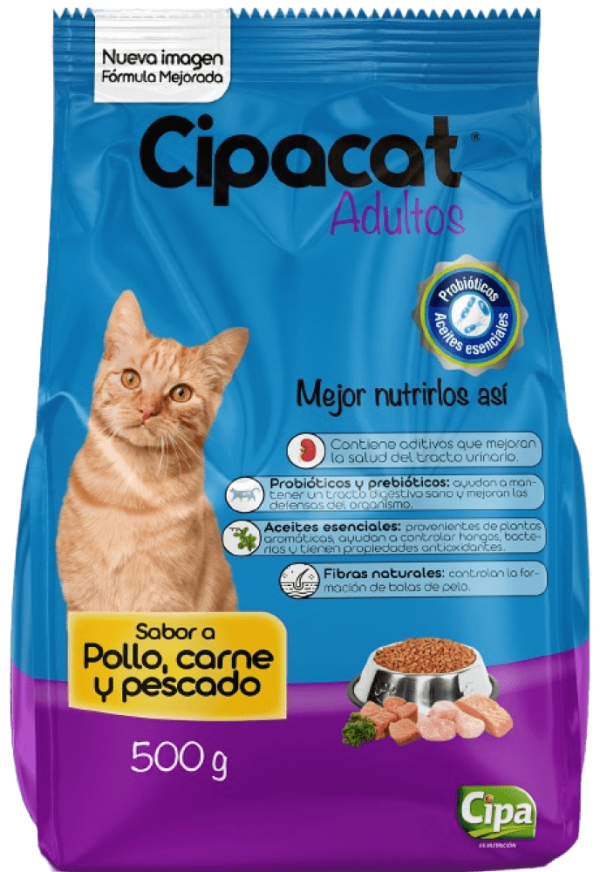 CIPACAT ADULTO POLLO, CARNE Y PESCADO