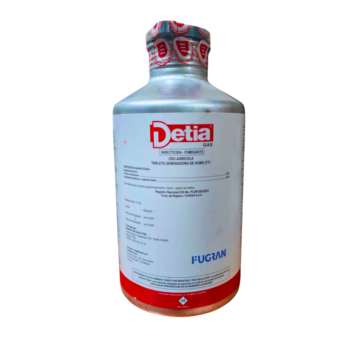 DETIA GAS 1,5 KG FRASCO DE 500 TABLETAS - Imagen 2