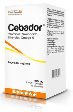 CEBADOR REGULADOR ORGANICO INY ML VITAMINAS + AMINOACIDOS + MINERALES + OMEGA 9 (COASPHARMA)