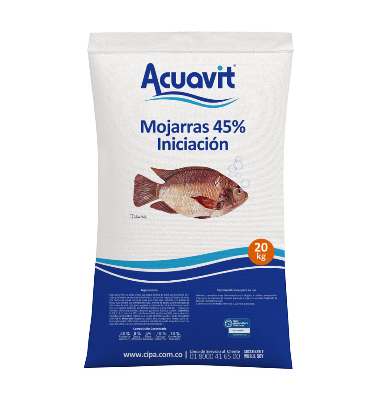 CIPA ACUAVIT MOJARRAS 45% HNA * 20 KG