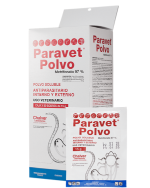 PARAVET SOBRE * 15 GRS METRIFIONATO (TRICLORFON) 97%