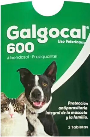 GALGOCAL 600 X 2 TABLETAS ALBENDAZOL + PARAAZIQUANTEL