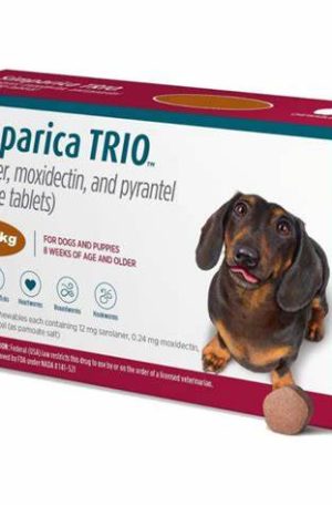 SIMPARICA TRIO CARAMELO 5,1 A 10 KG TABLETA SAROLANER + MOXIDECTINA + PIRANTEL