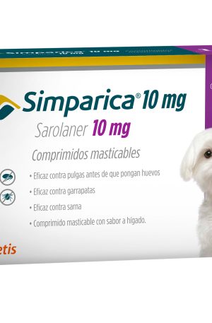 SIMPARICA 10 MG X PASTA 2.5 - 5 KG SAROLANER