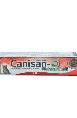 CANISAN JERINGA 5 ML FENBENDAZOL 205 MG + PARAZICUANTEL 50 MG + DICLAZURIL 5MG
