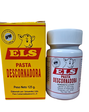 PASTA DESCORNADORA 125 GRS HIDROXIDO DE CALCIO 50 G + HIDROXIDO DE POTASIO 40 G