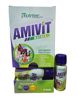 AMIVIT MATRIX 60 ML VITAMINAS + MINERALES + AMINOACIDOS