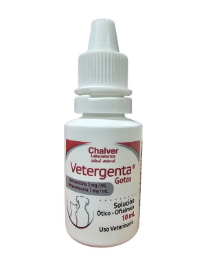 VETERGENTA GOTAS 10 ML GENTAMICINA 3 MG + BETAMETASONA 1 MG