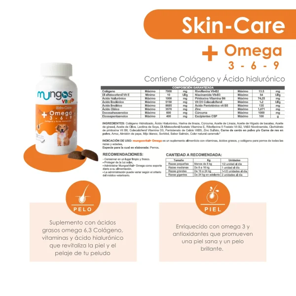 MUNGOS VITAL OMEGA PERROS 50 TABLETAS - Imagen 4