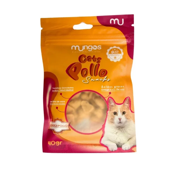 SNACKS GATOS MUNGOS POLLO 40 GRAMOS
