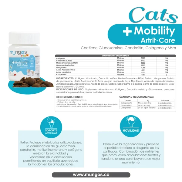 MUNGOS VITAL CATS MOBILITY 80 TABLETAS - Imagen 3