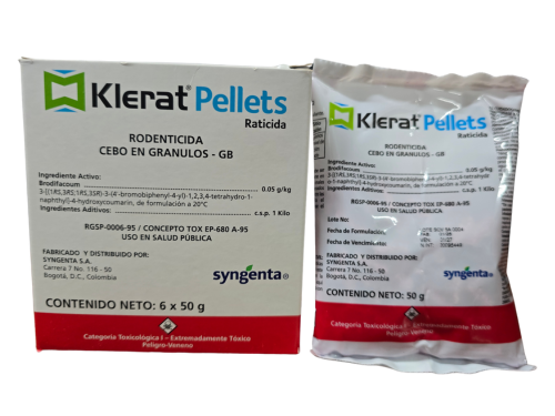 KLERAT 50 GRAMOS BRODIFACOUM 0 05 G KG RODENTICIDA CEBO EN GRANULOS KLERAT 50 GRAMOS BRODIFACOUM 0 05 G KG RODENTICIDA CEBO EN GRANULOS