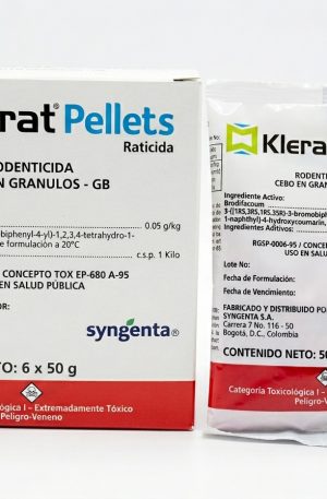 KLERAT 50 GRAMOS BRODIFACOUM 0,05 G/KG RODENTICIDA CEBO EN GRANULOS