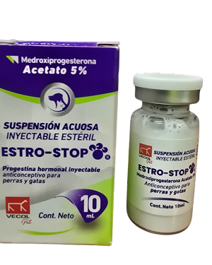 ESTRO STOP 10 ML MEDROXIPROGESTERONA 5 %