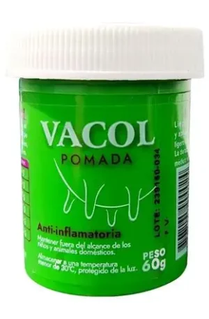 VACOL POMADA 60 GRAMOS SULFATO DE MAGNESIO + ALCANFOR + TREMENTINA + MENTOL + CL DE BENZALCONIO
