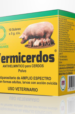VERMICERDOS 5 GRAMOS MEBENDAZOL 8%