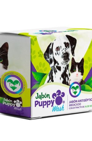 JABON PUPPY WASH 90 GRAMOS CLORHEXIDINA + EXTRACTO DE ALOE VERA