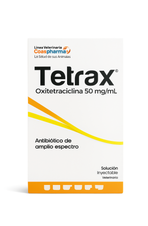 OXITETRACICLINA TETRAX 50 MG 50 ML ANTIBIOTICO INYECTABLE (COASPHARMA)