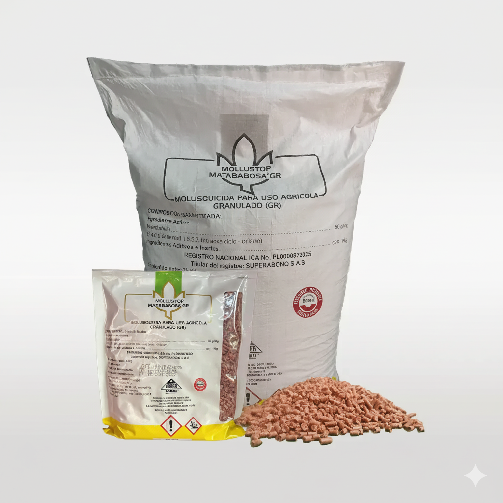 MOLLUSTOP MATABABOSA 500 GRAMOS MOLUSQUICIDA GRANULADO METALDEHIDO 50 G/KG (SUPERABONO)